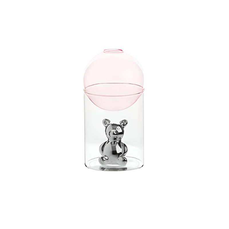 BearBliss - Ensemble de vases en verre decoratifs avec de charmantes figurines d'ours