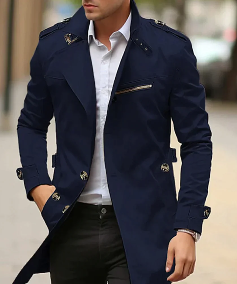 Oscar - Elegant langermet trenchcoat med lange ermer