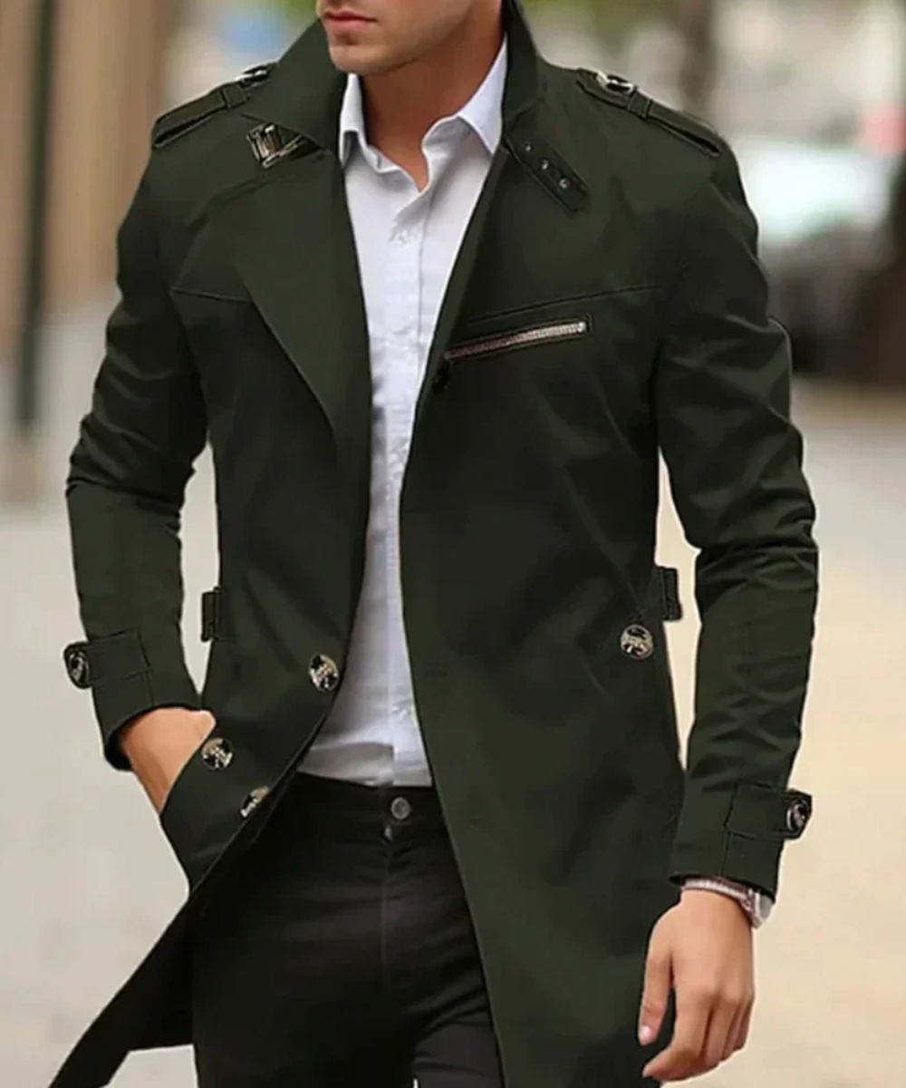 Oscar - Elegant langermet trenchcoat med lange ermer