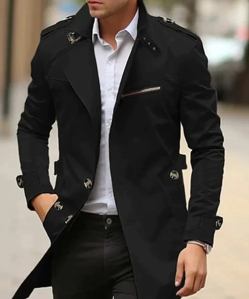Oscar - Elegant langermet trenchcoat med lange ermer