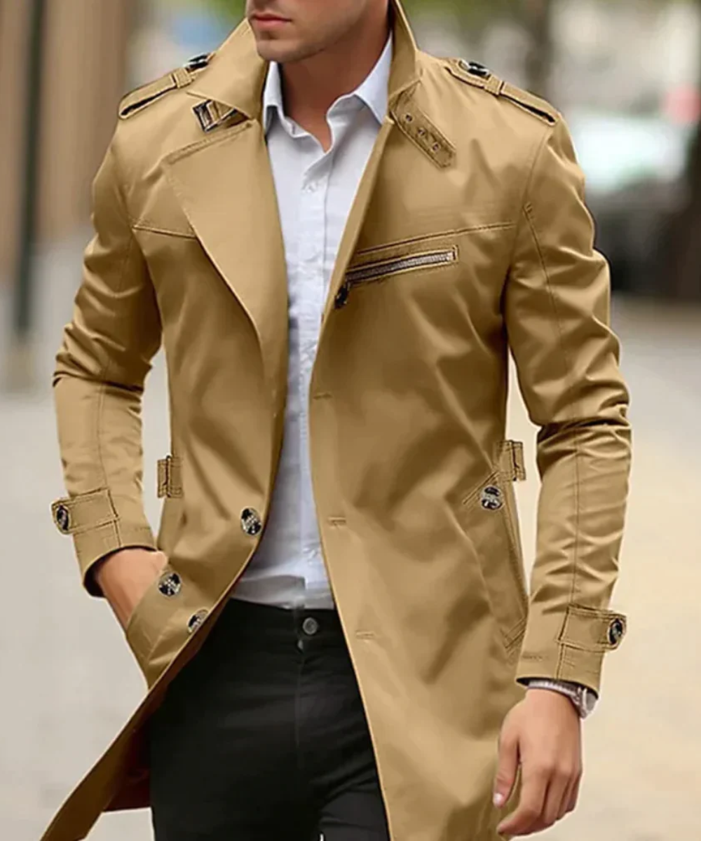 Oscar - Elegant langermet trenchcoat med lange ermer