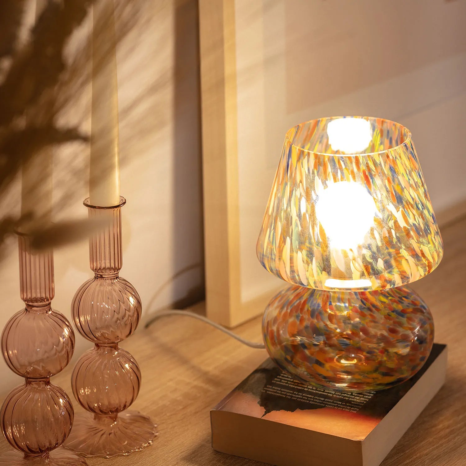 Luminar - Flerfarget bordlampe i glass