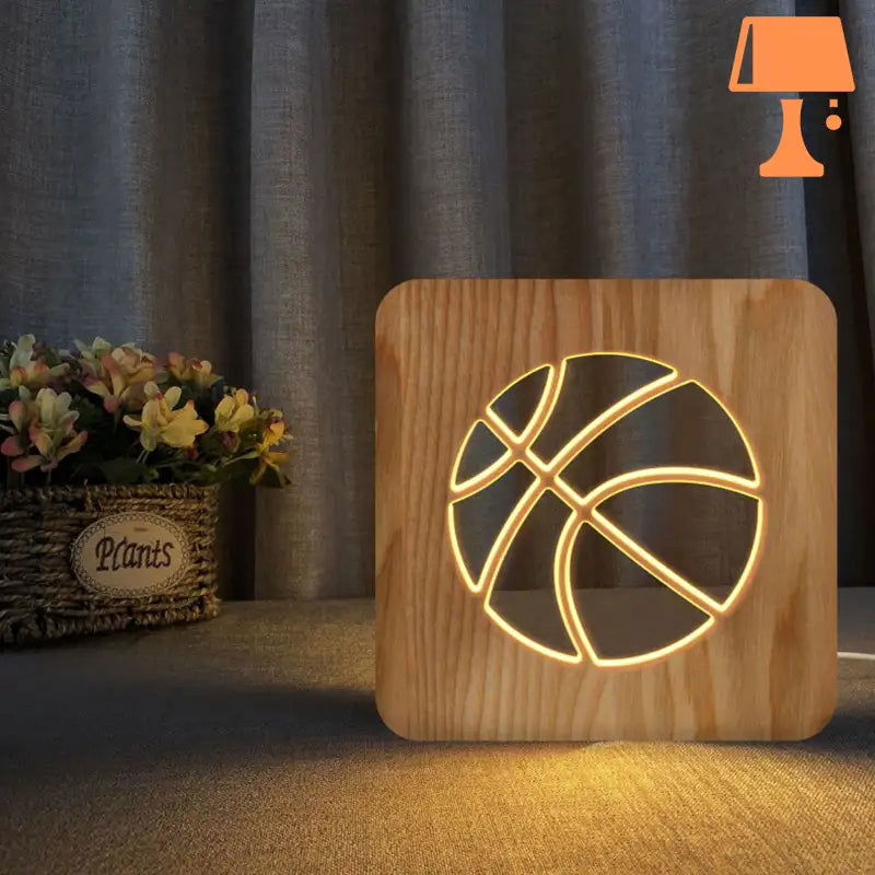 HoopsLume Stilig basketball-sengelampe