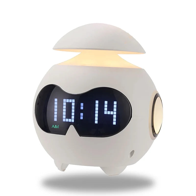 EchoGlow - Multifunksjonell vekkerklokke med Bluetooth-høyttaler og LED-skjerm