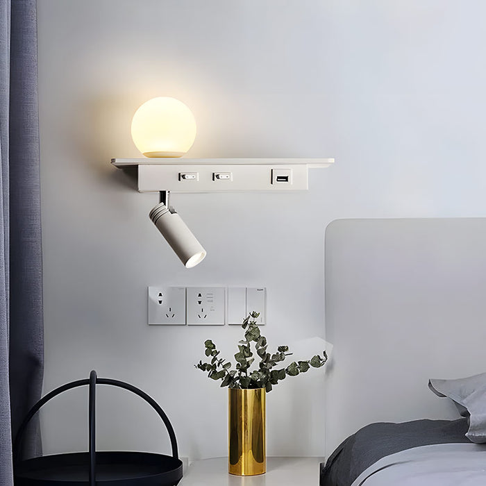 GlowPort - USB-vegglampe med justerbart lys og smart lading