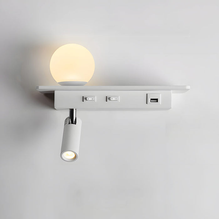 GlowPort - USB-vegglampe med justerbart lys og smart lading