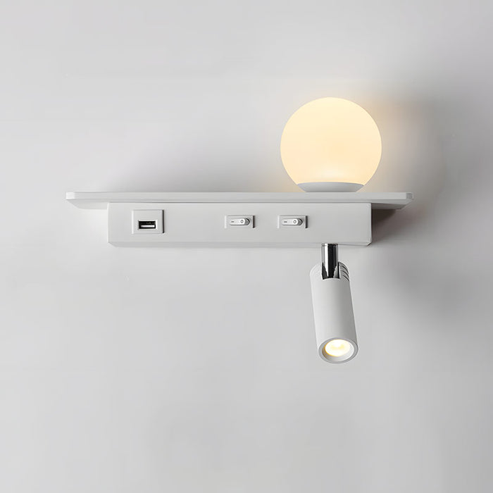GlowPort - USB-vegglampe med justerbart lys og smart lading