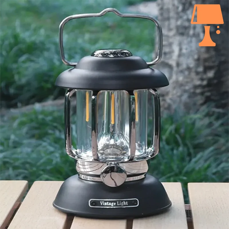 LumiHeritage - Vintage LED-lykt med metallbur
