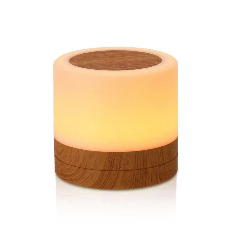 Glow Wood nattbordslampe - naturlig eleganse med justerbar belysning