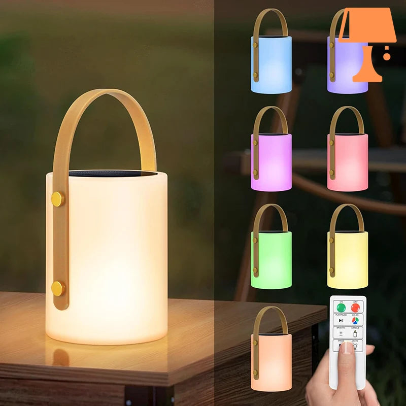 LumiBeam - bærbar LED-lampe med sylindrisk design og fjernkontroll