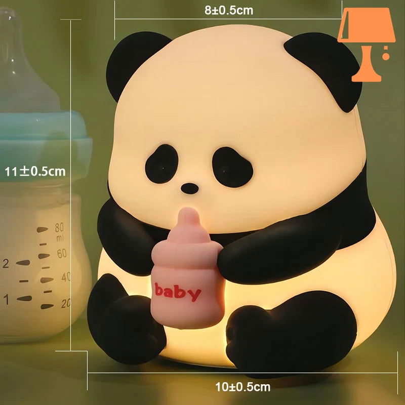 PandaGlow - Oppladbart, fargeskiftende panda nattlys