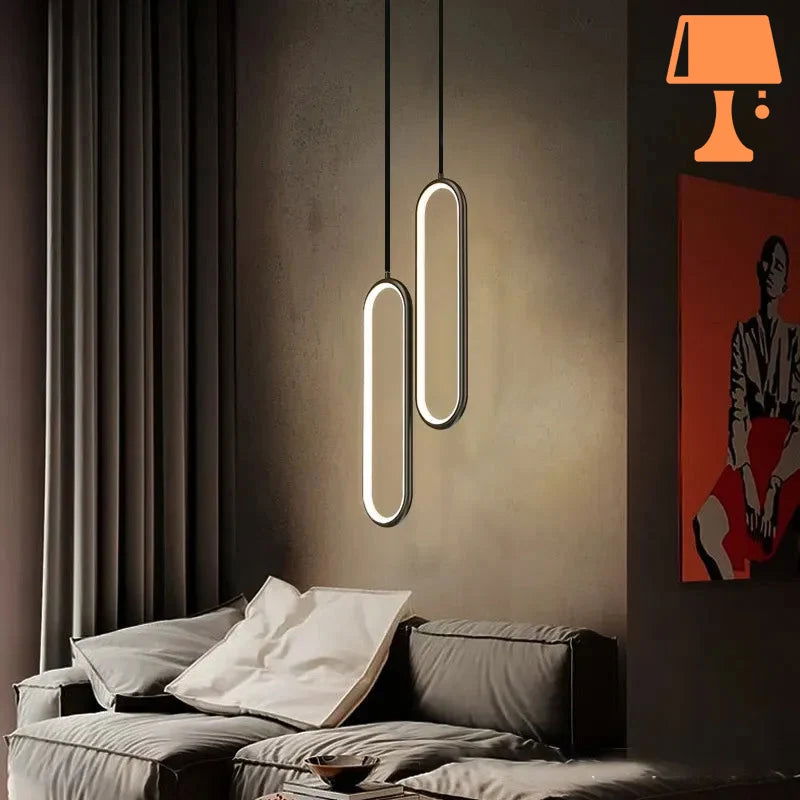 LumiOval - Elegant minimalistisk pendellampe for et moderne interiør