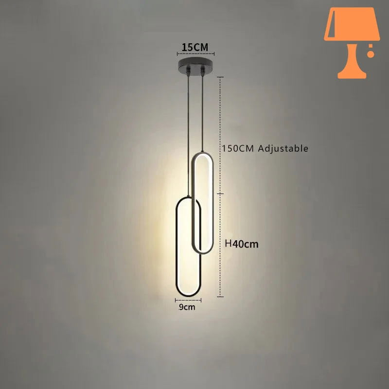LumiOval - Elegant minimalistisk pendellampe for et moderne interiør