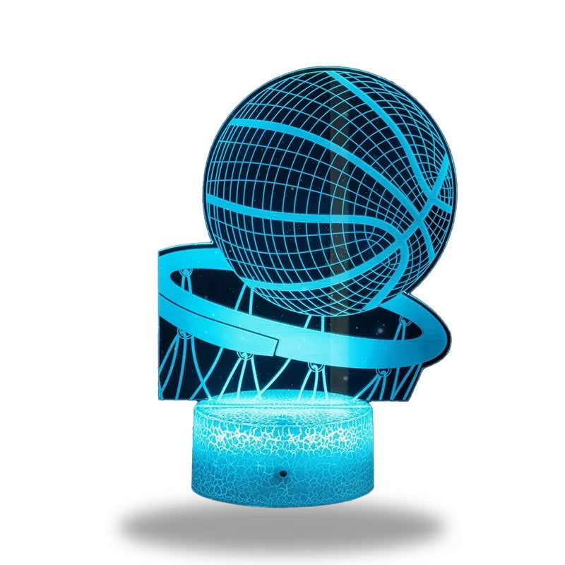 HoopsGlow LED-natlys - perfekt til basketballfans og gamer-værelser