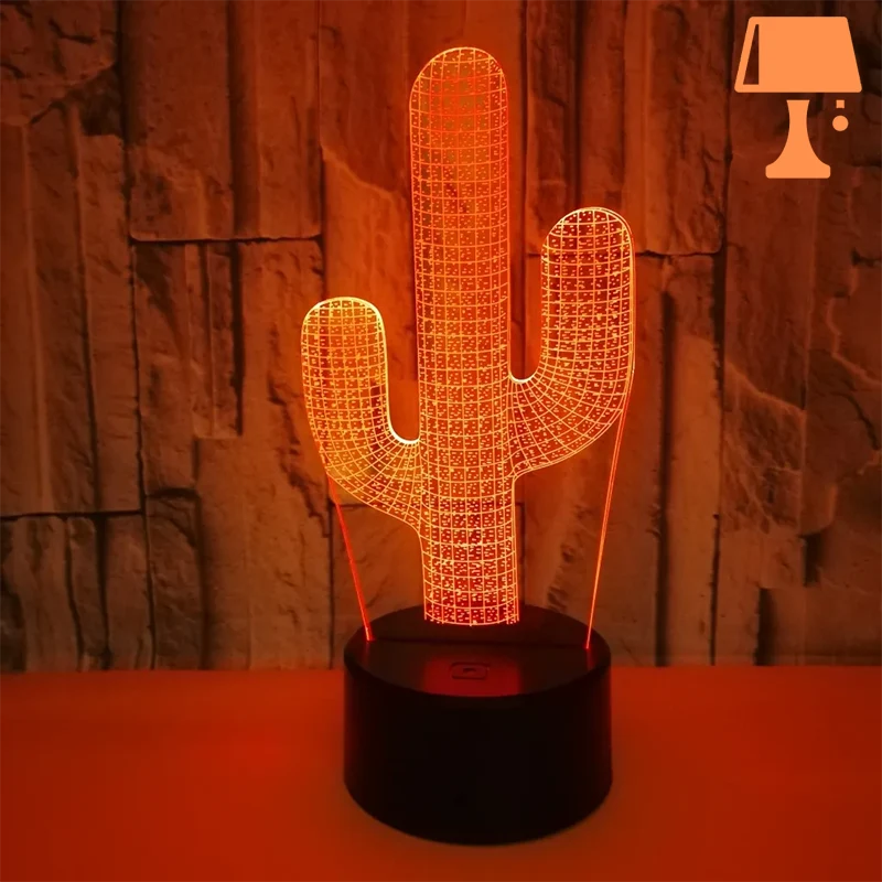 LumiCactus - Elegant LED-kaktuslampe som skifter farge