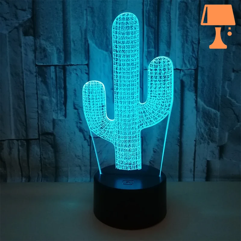 LumiCactus - Elegant LED-kaktuslampe som skifter farge