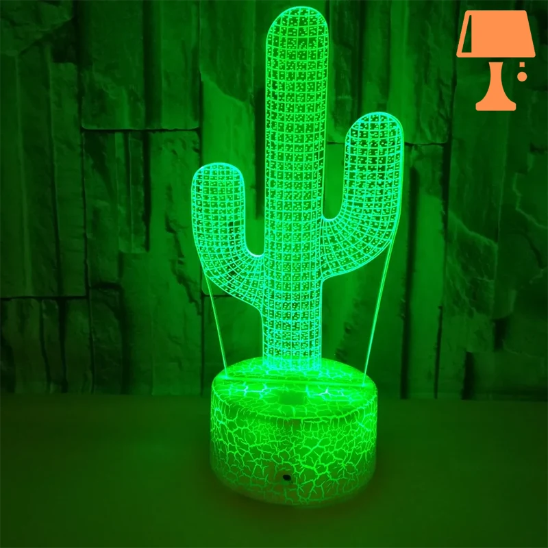 LumiCactus - Elegant LED-kaktuslampe som skifter farge