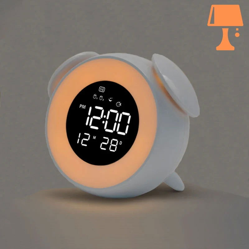 LumiTune - Fargeskiftende LED-vekkerklokke med Bluetooth-høyttaler