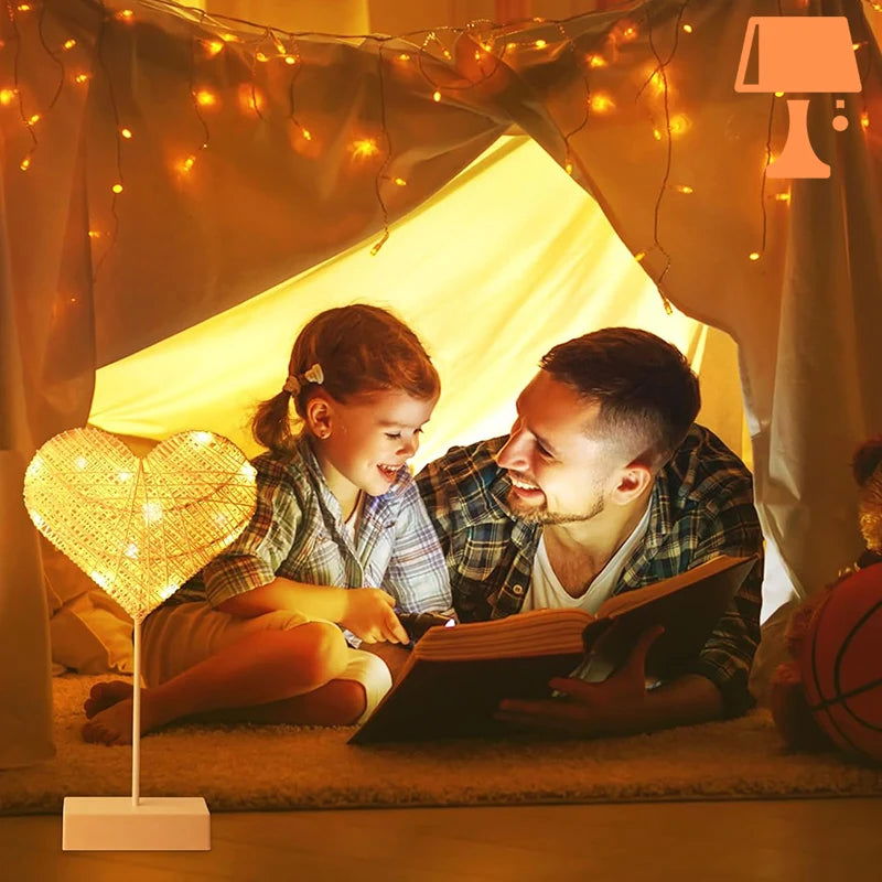 LumiHeart - LED-nattlys med vevd hjerte