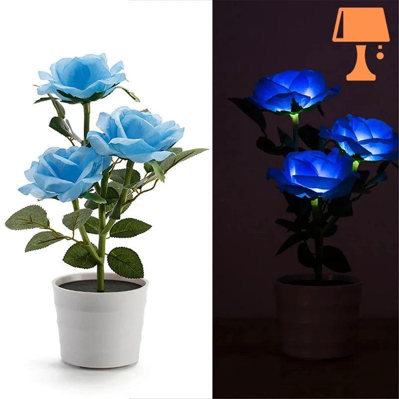 LumiRose - Solcelledrevet pottelys for roser med mykt LED-lys