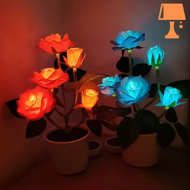 LumiRose - Solcelledrevet pottelys for roser med mykt LED-lys