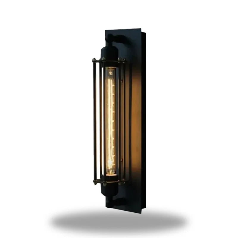 RetroGlow - Vegglampe i vintage industrielt glassrør
