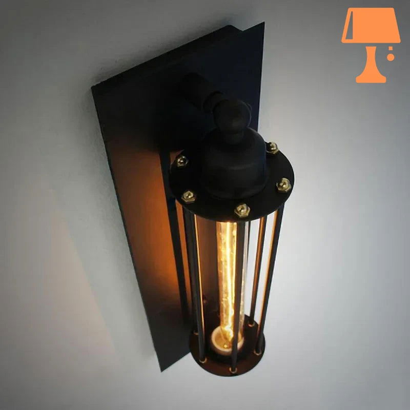RetroGlow - Vegglampe i vintage industrielt glassrør