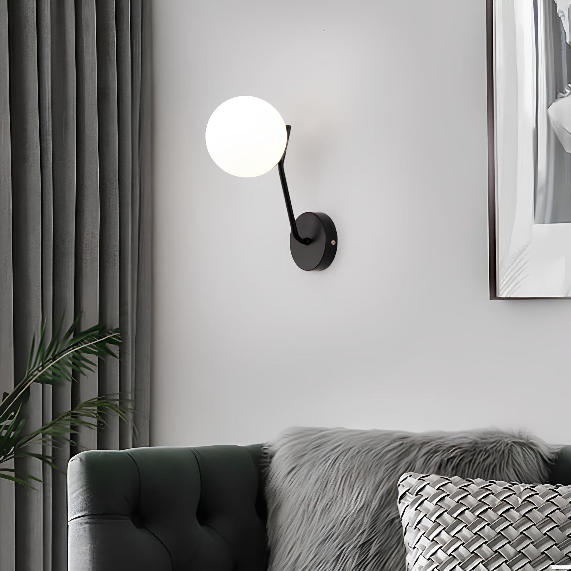 LumiSphere - Moderne, sirkulær vegglampe i glass
