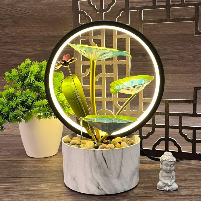 GlowCascade - beroligende bordlampe med fossefall