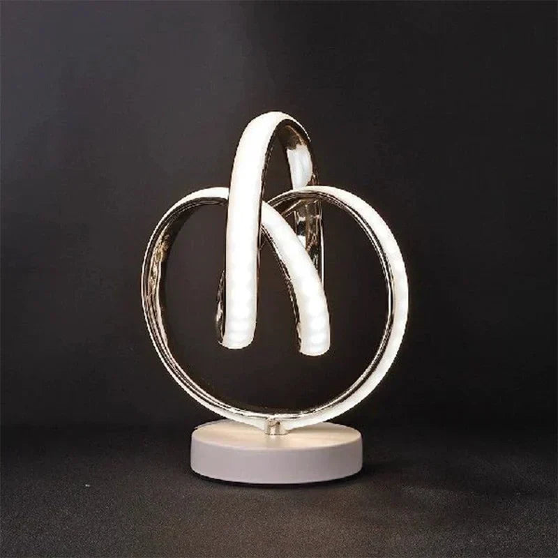 ArcGlow - Kurvet minimalistisk LED-bordlampe med slank bue for moderne rom