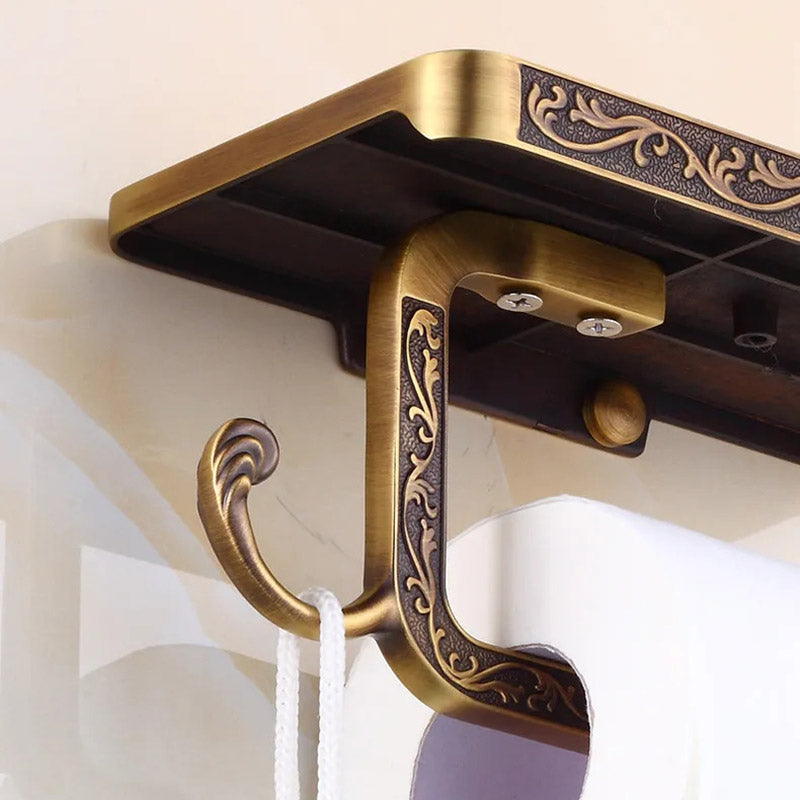 RegalHold - Antik toalettpapirholder med hylle