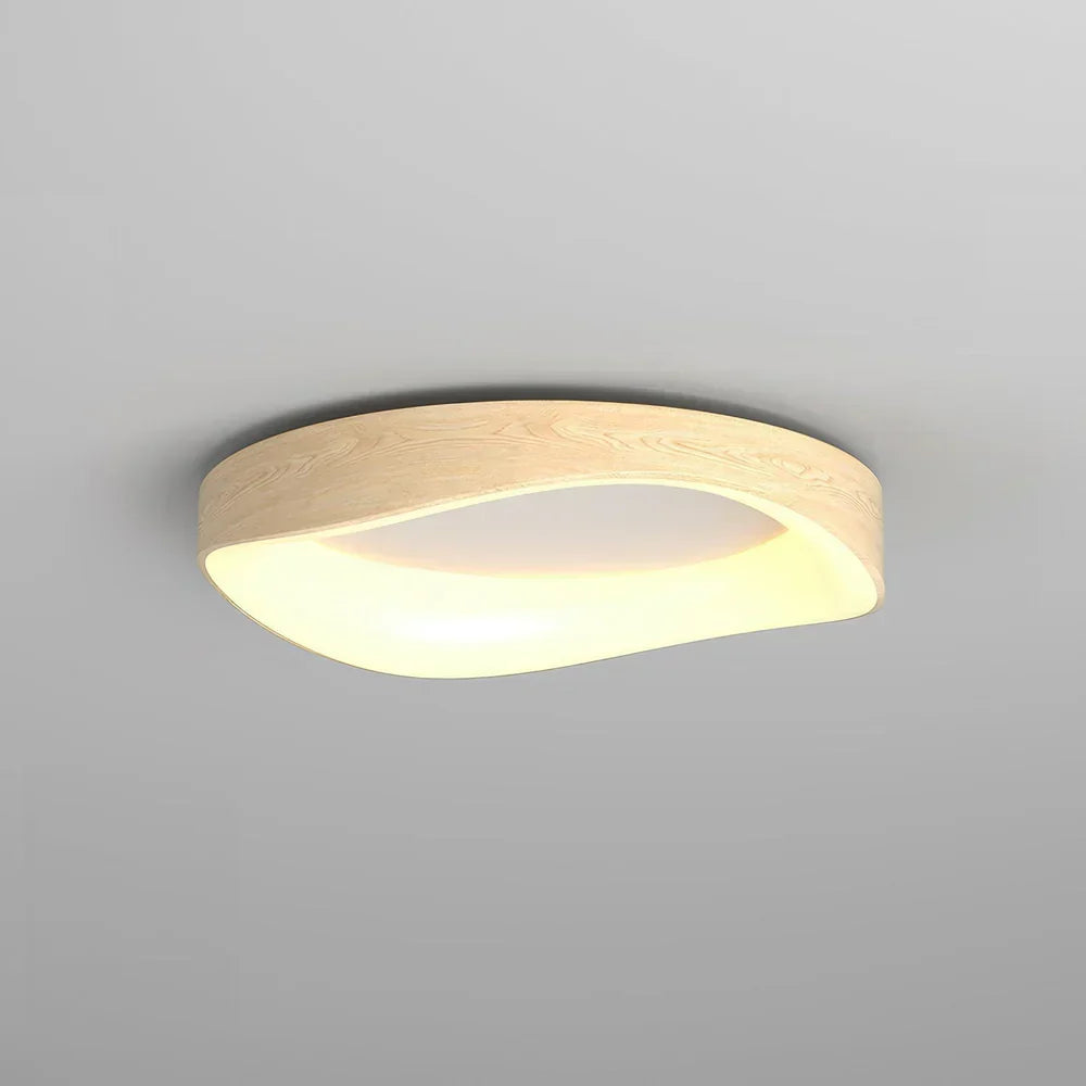 LysLuna Elegant taklampe i tre med myk LED-belysning