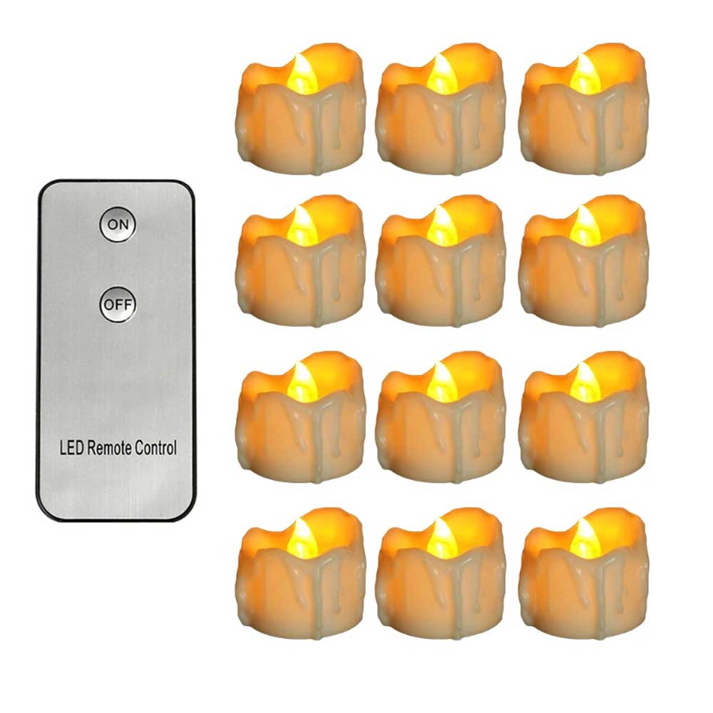 GlowEase LED-stearinlys med fjernkontroll