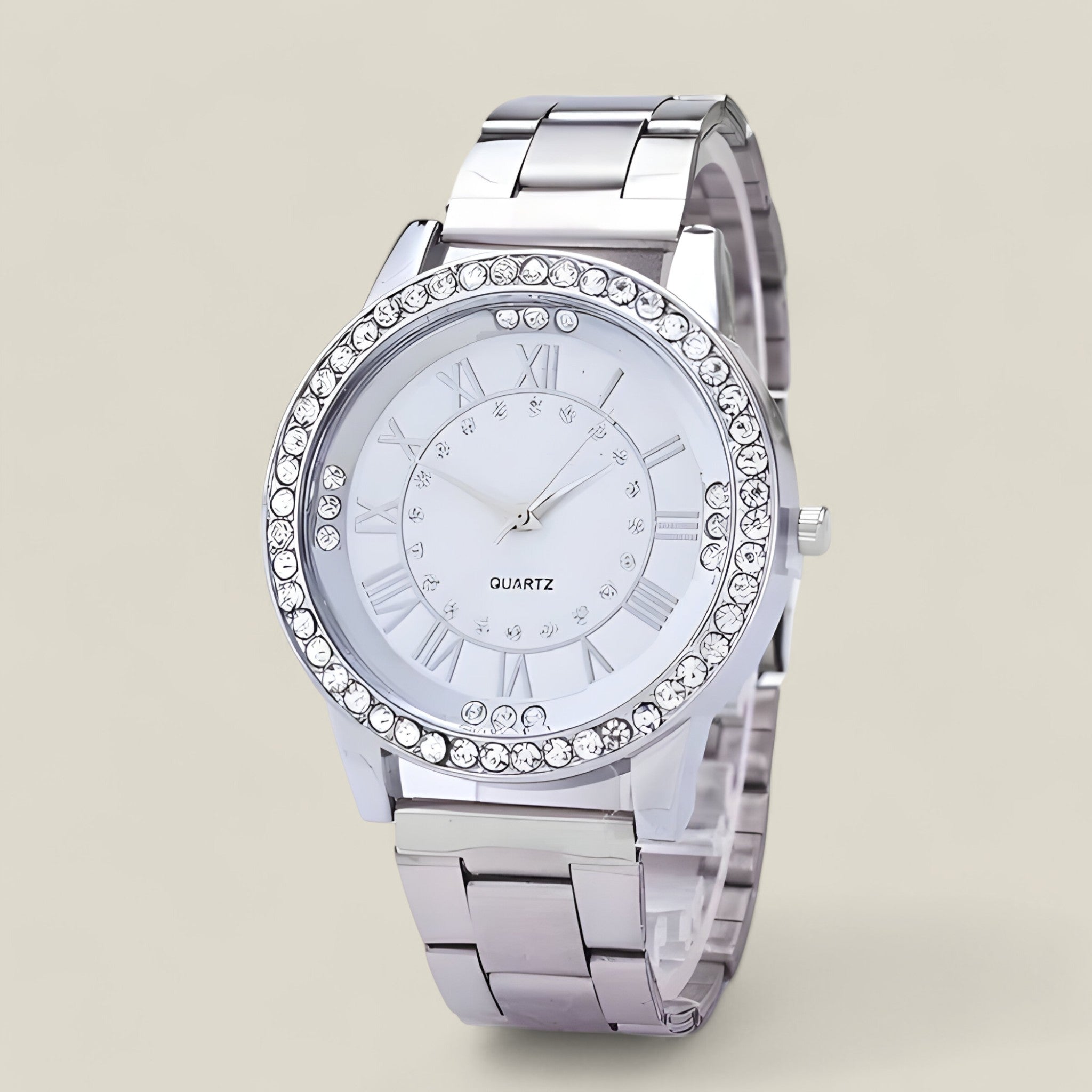 Aurora Elegant ur med diamantdetaljer