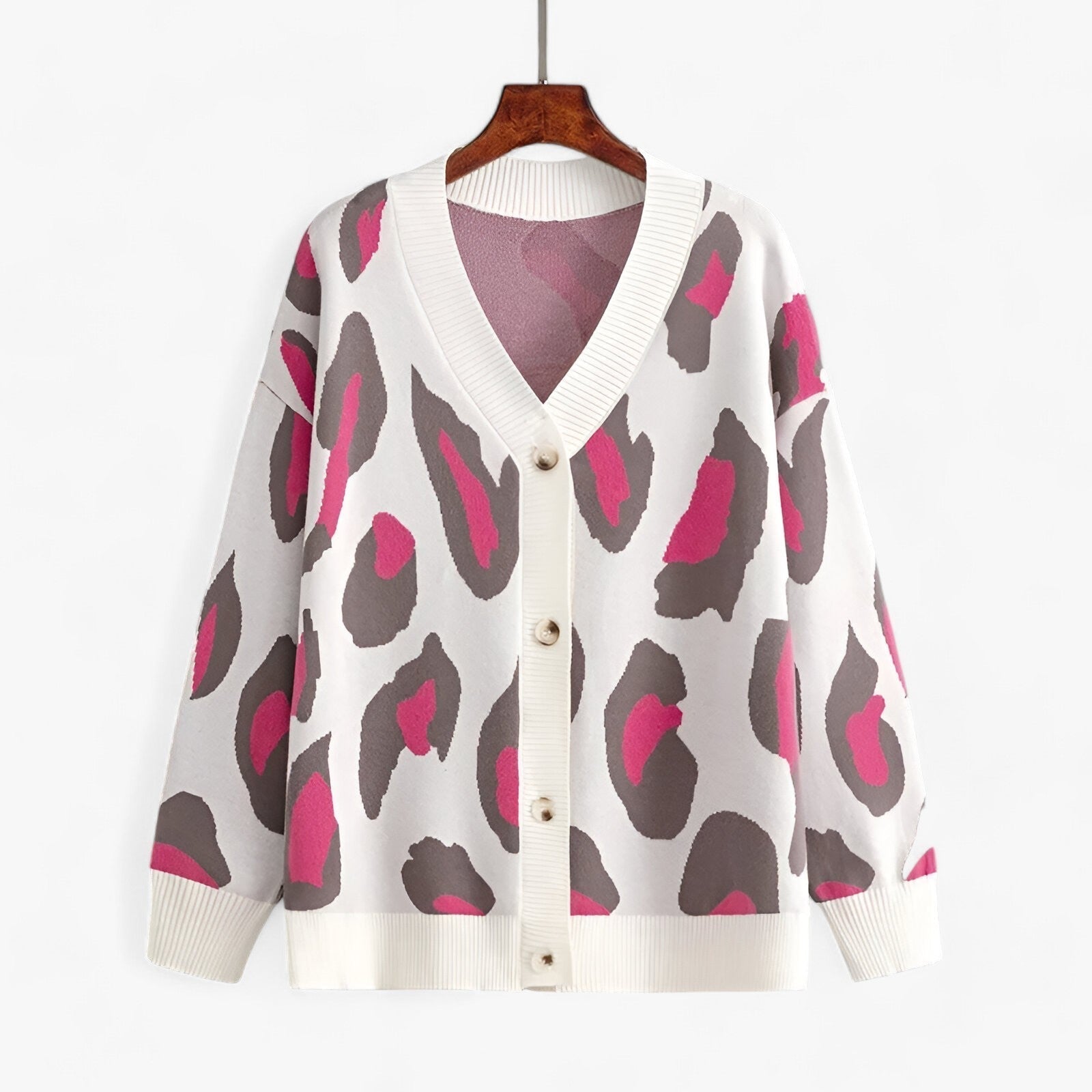 Matilda avslappet cardiganjakke med V-hals