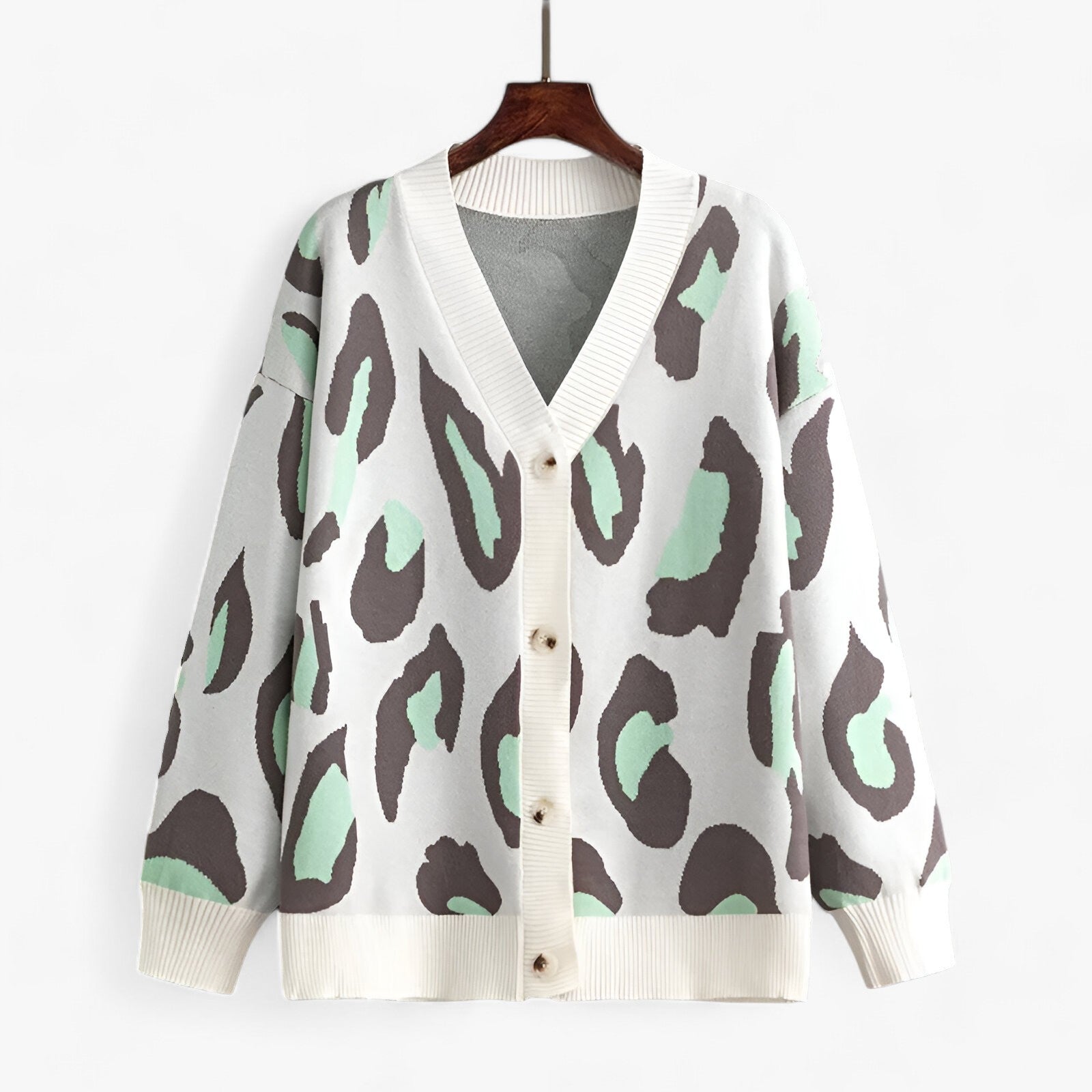 Matilda avslappet cardiganjakke med V-hals