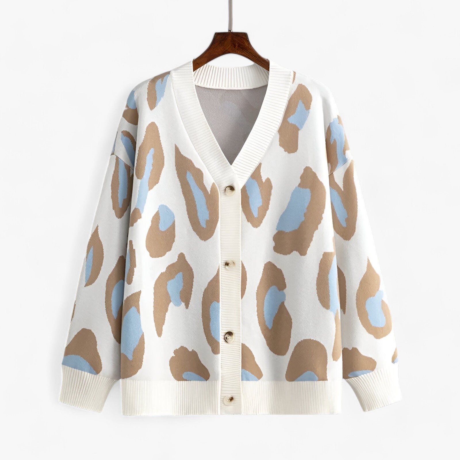 Matilda avslappet cardiganjakke med V-hals