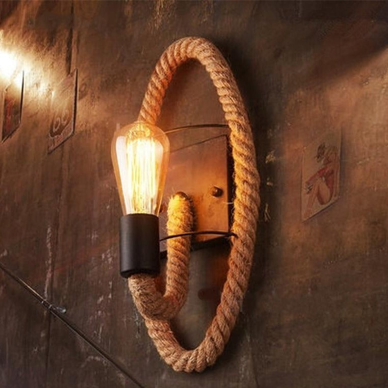 RetroGlow vegglampe – stilig vintagedesign med unik rund ramme