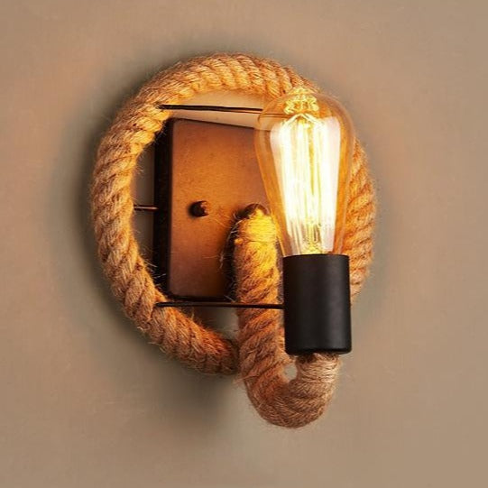 RetroGlow vegglampe – stilig vintagedesign med unik rund ramme