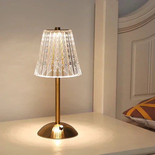 Elegant krystallbordlampe