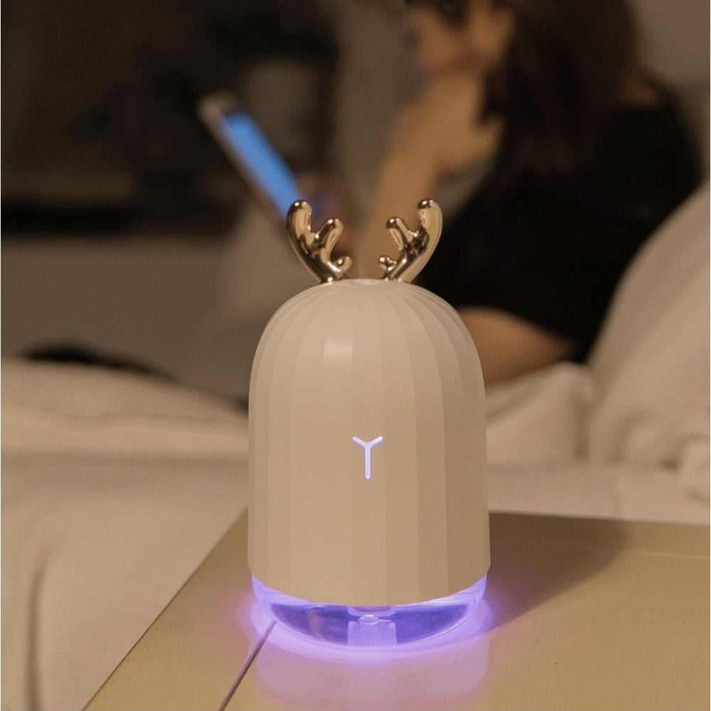 DeerMist luftfukter – Antler-design med mykt stemningslys