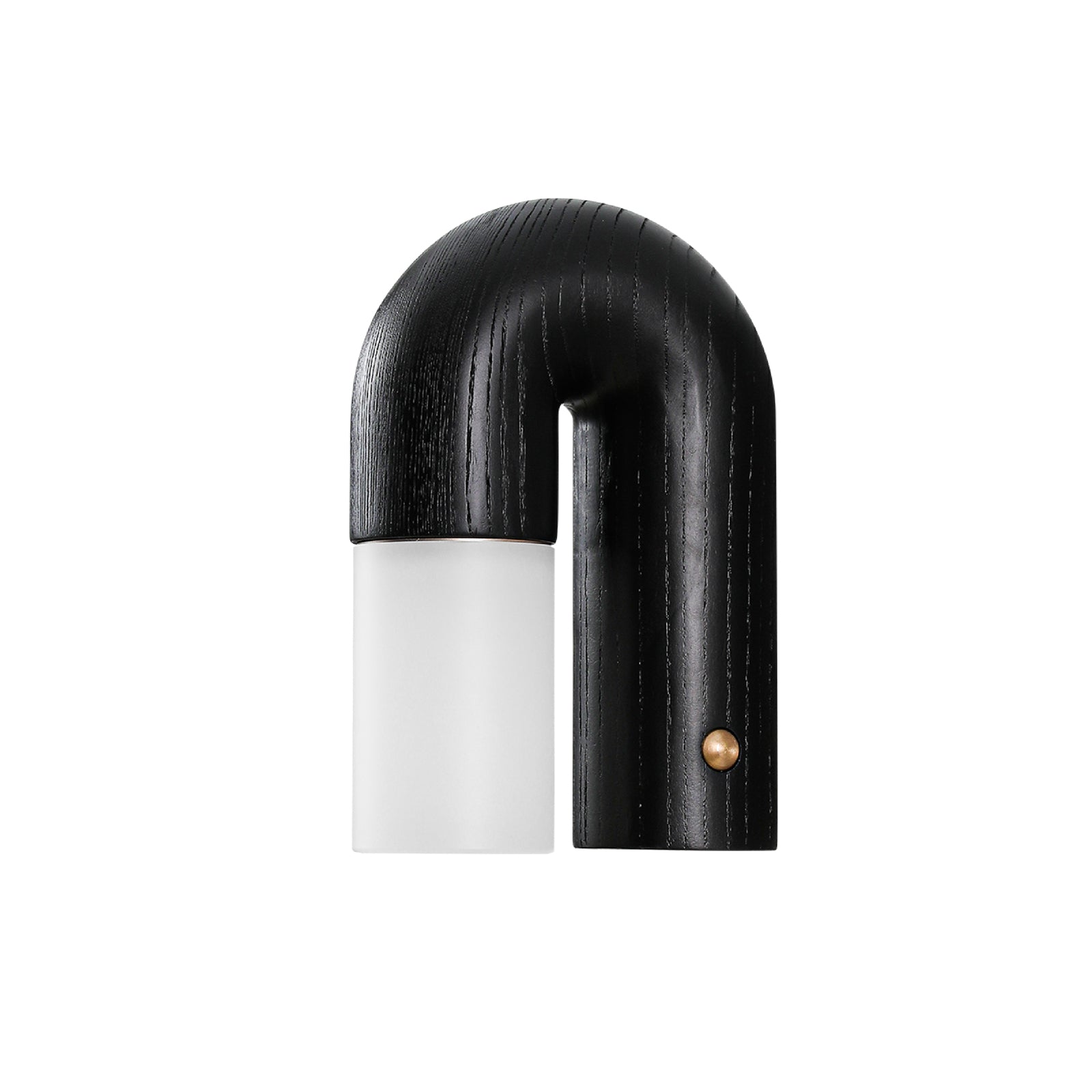 LumeGlow - Buet vegglampe i tre med frostet diffuser