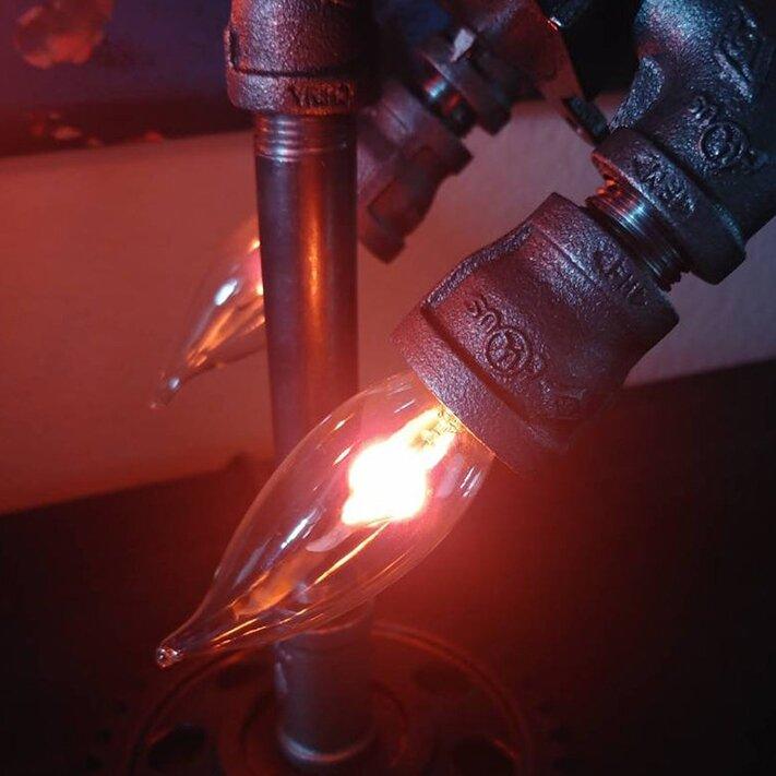 Steampunk rakettlampe